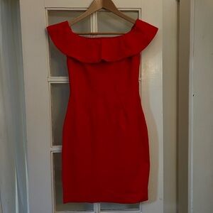 red aritzia dress